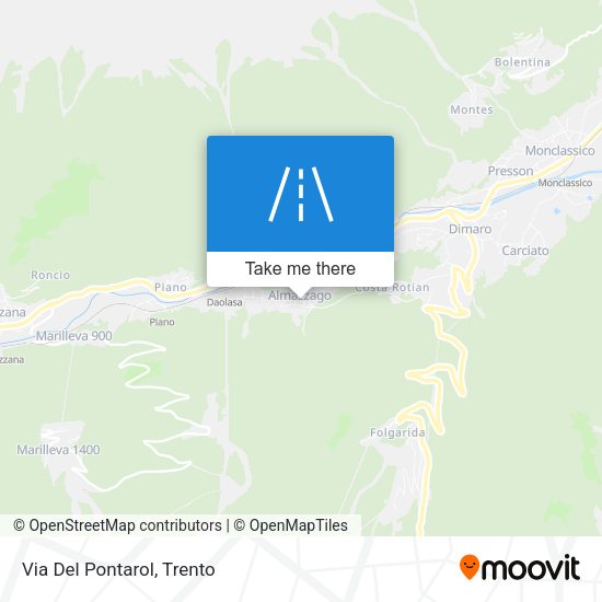 Via Del Pontarol map
