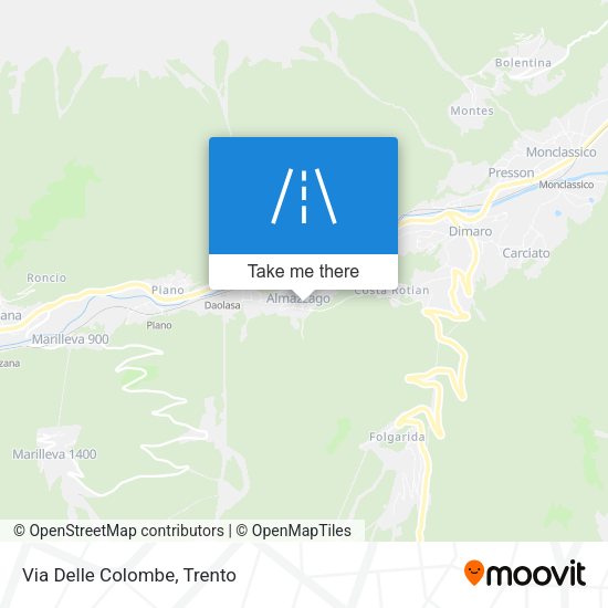 Via Delle Colombe map