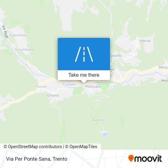 Via Per Ponte Sana map