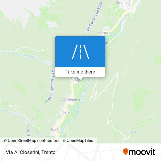 Via Ai Closerini map