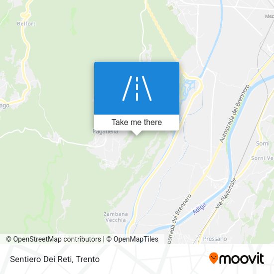 Sentiero Dei Reti map