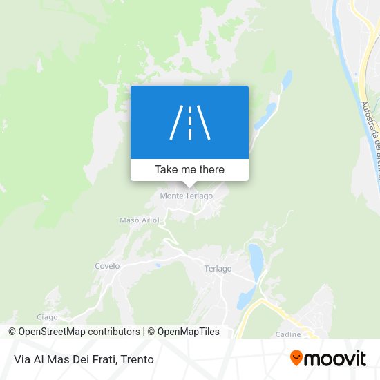 Via Al Mas Dei Frati map
