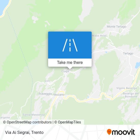 Via Ai Segrai map