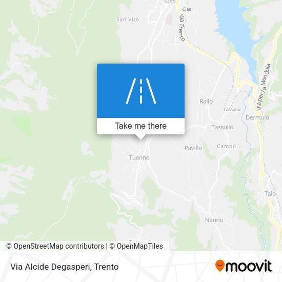 Via Alcide Degasperi map