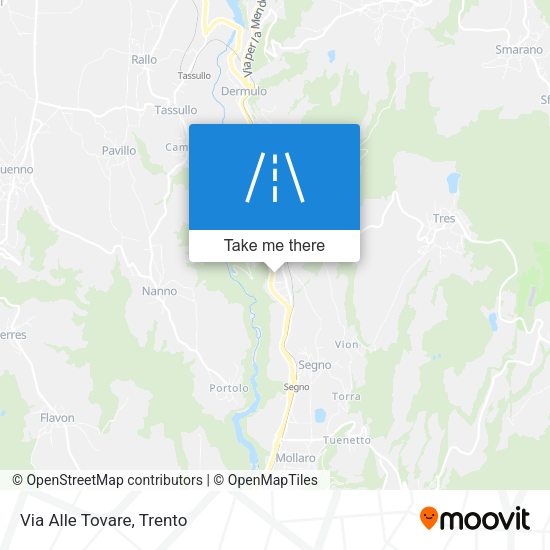 Via Alle Tovare map