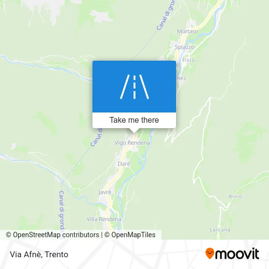 Via Afnè map
