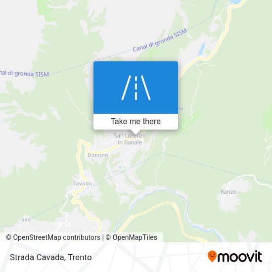 Strada Cavada map