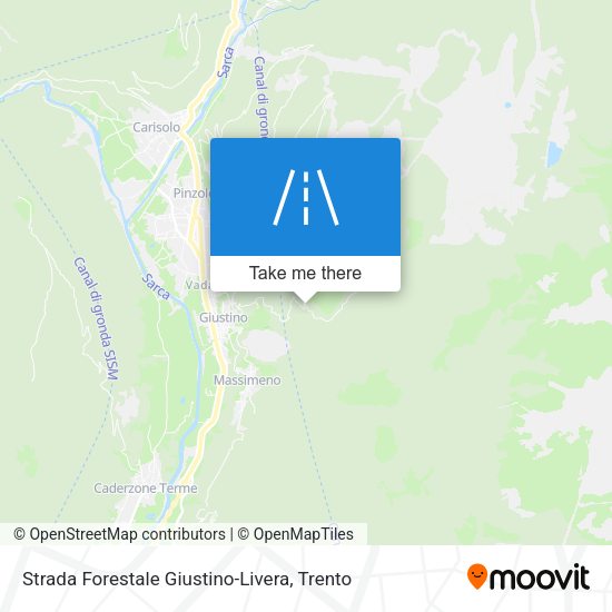 Strada Forestale Giustino-Livera map