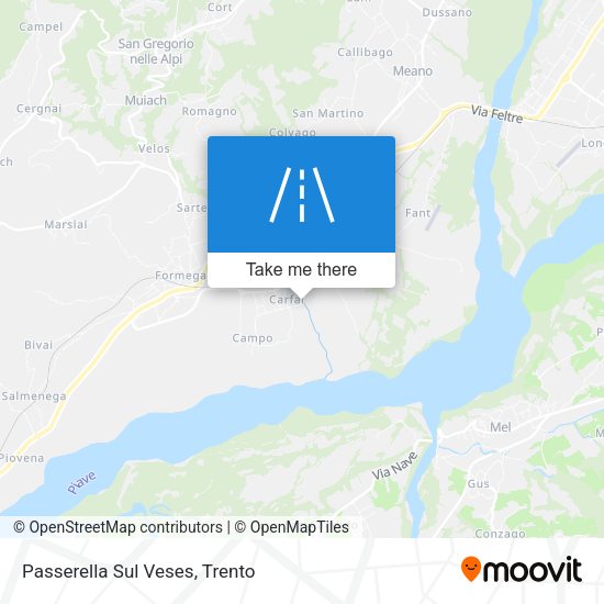 Passerella Sul Veses map