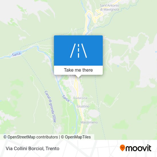 Via Collini Borciol map