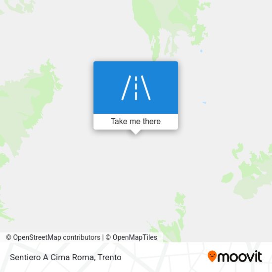 Sentiero A Cima Roma map
