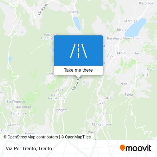 Via Per Trento map