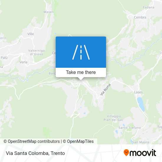 Via Santa Colomba map