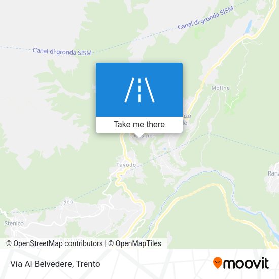 Via Al Belvedere map