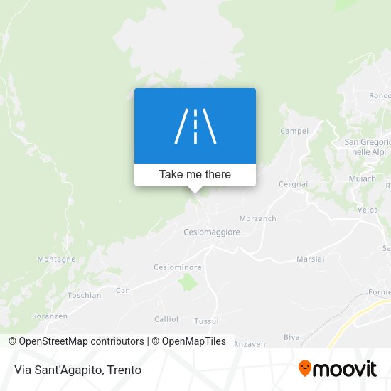 Via Sant'Agapito map