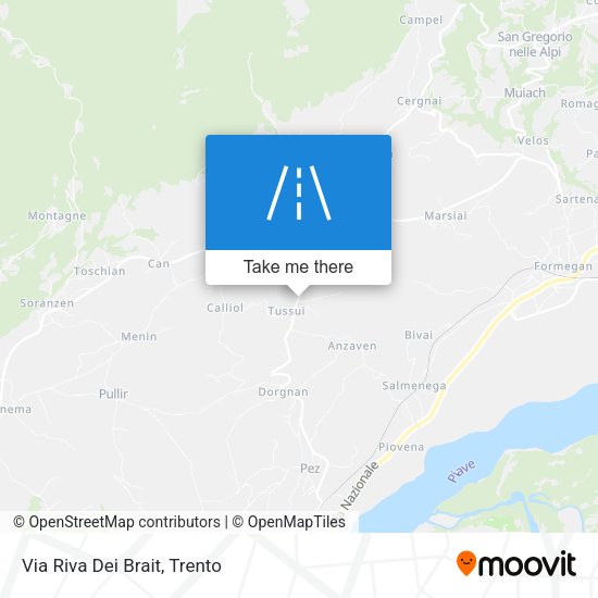 Via Riva Dei Brait map