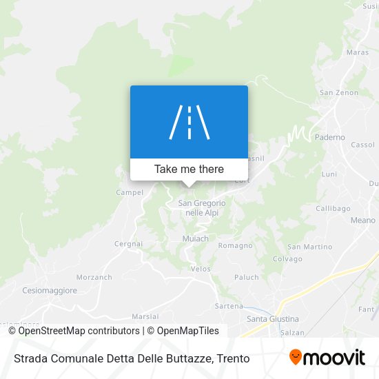 Strada Comunale Detta Delle Buttazze map