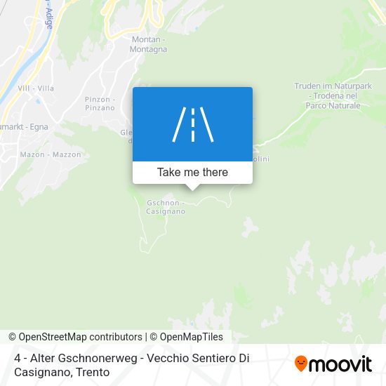 4 - Alter Gschnonerweg - Vecchio Sentiero Di Casignano map
