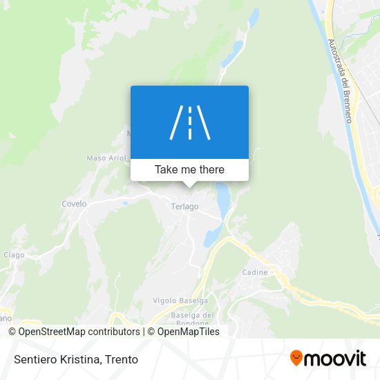 Sentiero Kristina map
