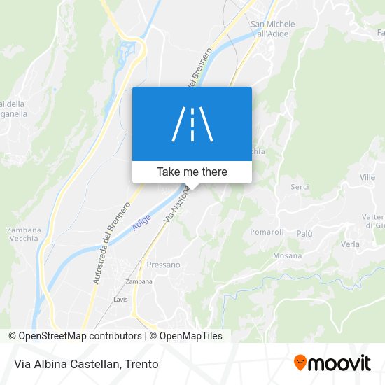 Via Albina Castellan map