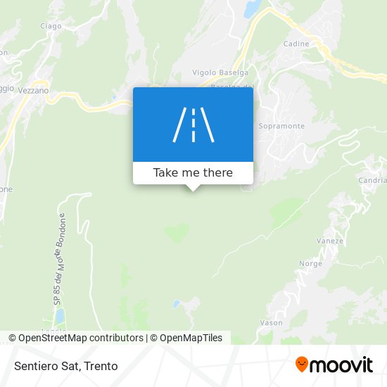 Sentiero Sat map