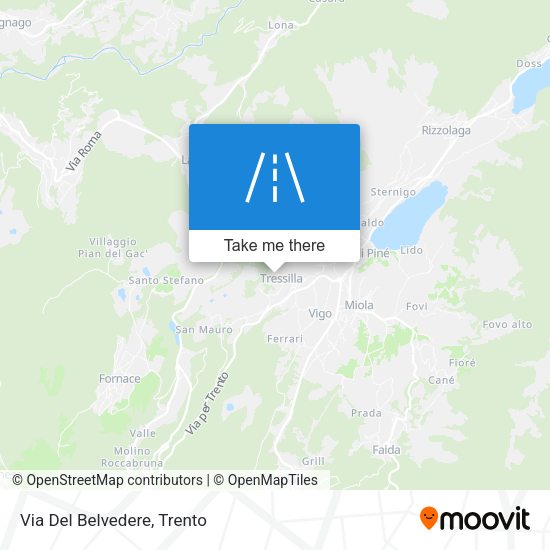 Via Del Belvedere map