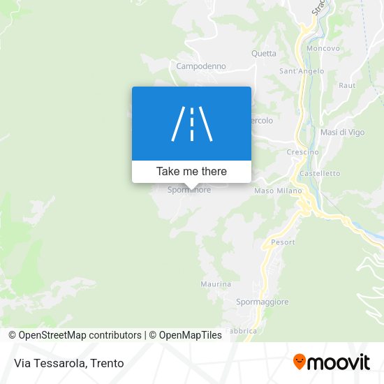Via Tessarola map