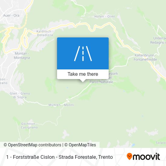 1 - Forststraße Cislon - Strada Forestale map