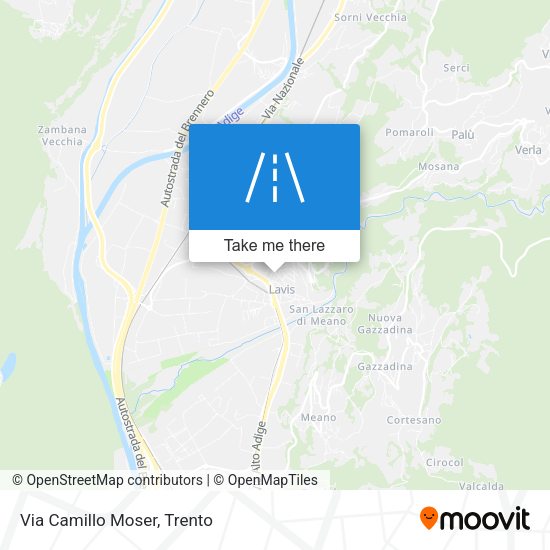 Via Camillo Moser map