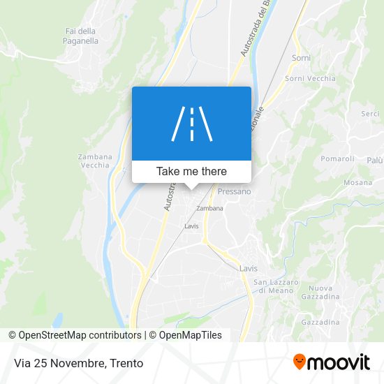 Via 25 Novembre map