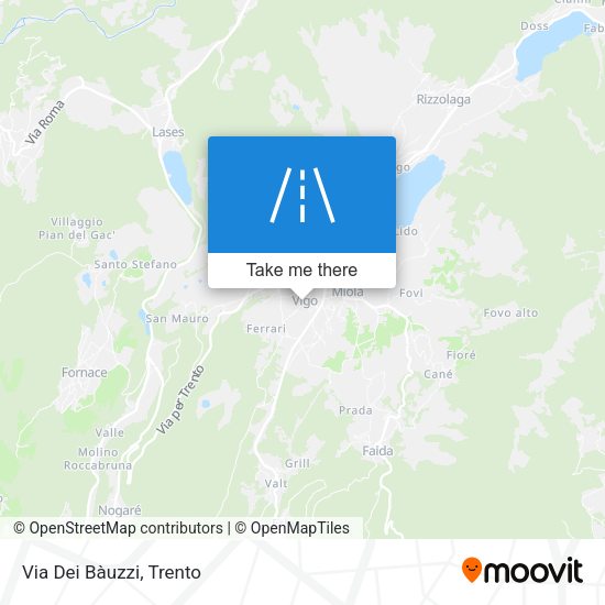 Via Dei Bàuzzi map