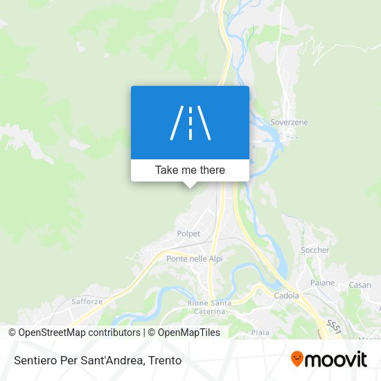 Sentiero Per Sant'Andrea map