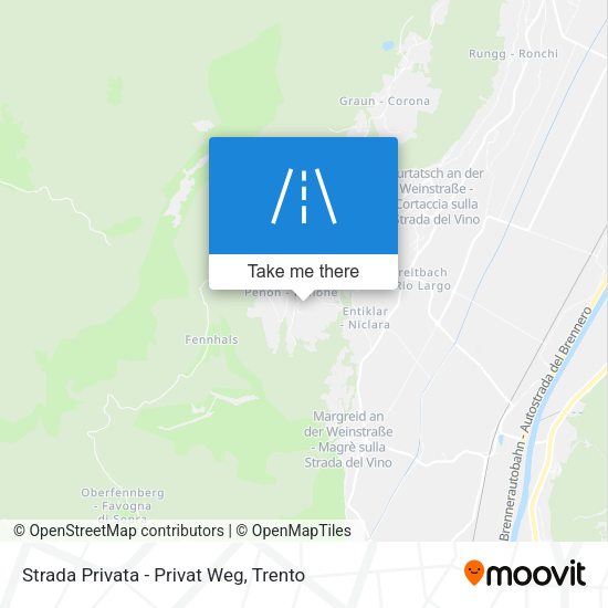 Strada Privata - Privat Weg map