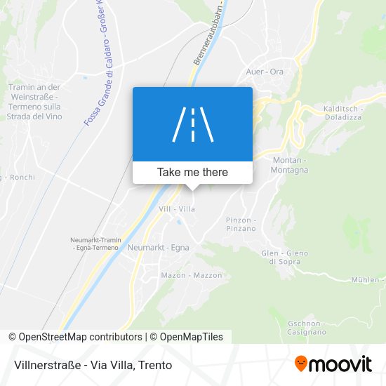 Villnerstraße - Via Villa map