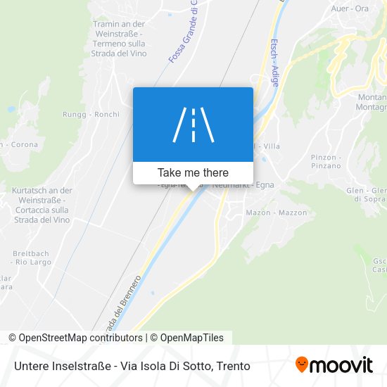 Untere Inselstraße - Via Isola Di Sotto map