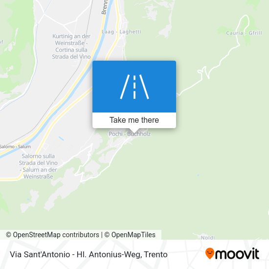 Via Sant'Antonio - Hl. Antonius-Weg map