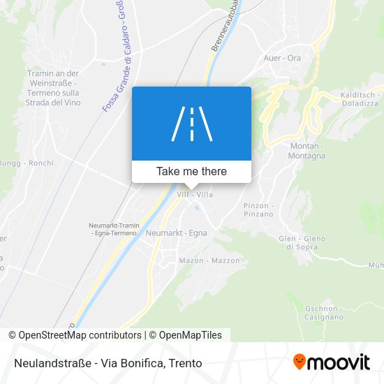 Neulandstraße - Via Bonifica map