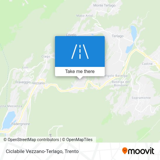 Ciclabile Vezzano-Terlago map