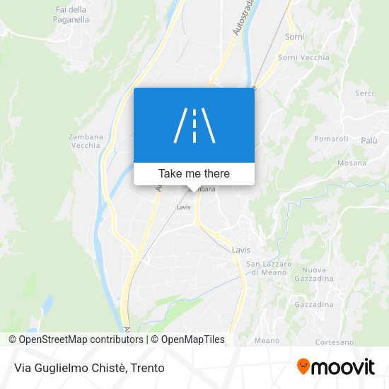 Via Guglielmo Chistè map