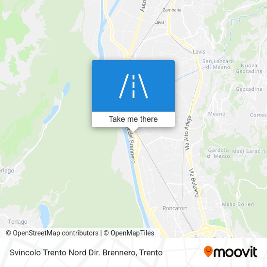 Svincolo Trento Nord Dir. Brennero map