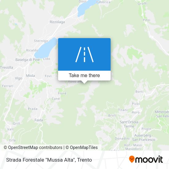 Strada Forestale "Mussa Alta" map
