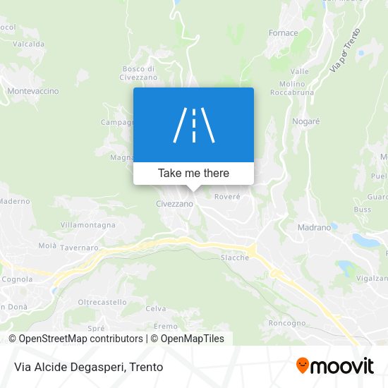 Via Alcide Degasperi map