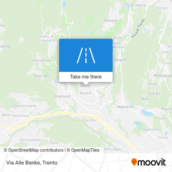 Via Alle Banke map