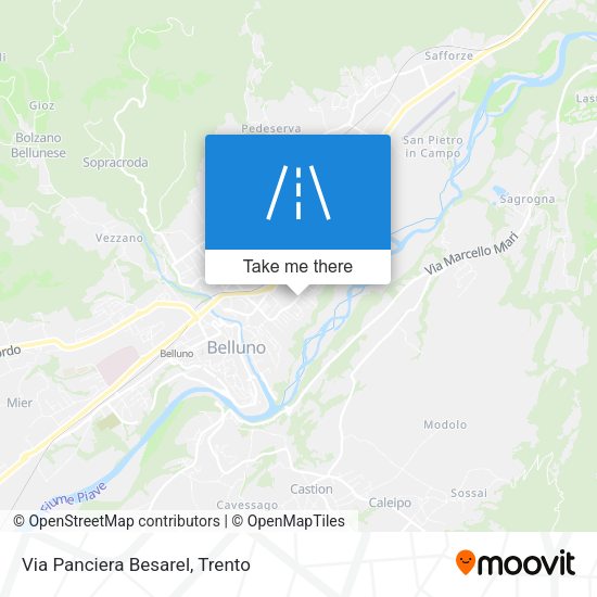 Via Panciera Besarel map
