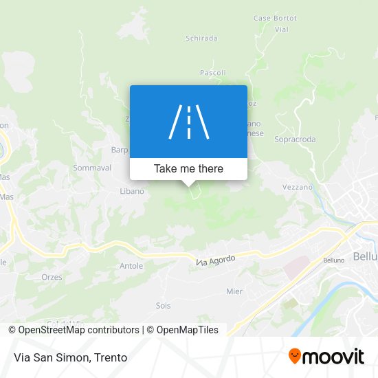 Via San Simon map