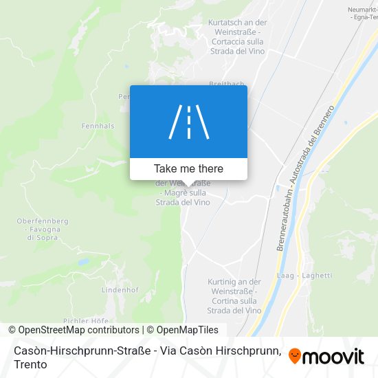 Casòn-Hirschprunn-Straße - Via Casòn Hirschprunn map