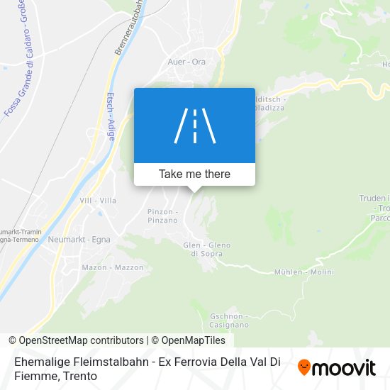 Ehemalige Fleimstalbahn - Ex Ferrovia Della Val Di Fiemme map