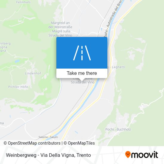 Weinbergweg - Via Della Vigna map