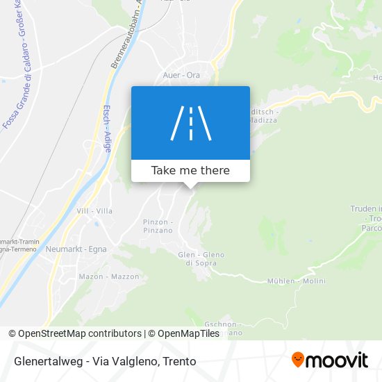 Glenertalweg - Via Valgleno map