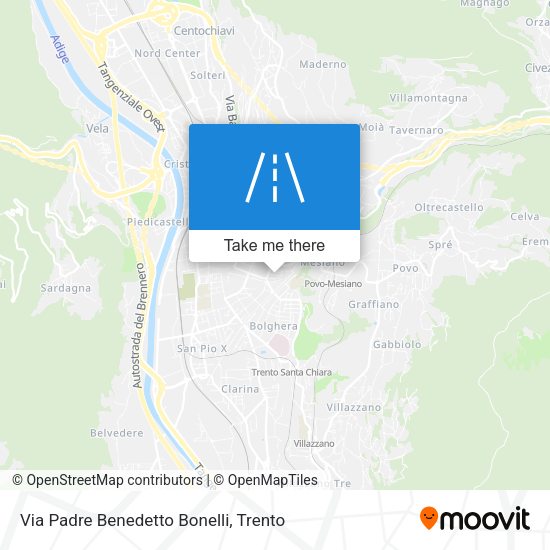 Via Padre Benedetto Bonelli map